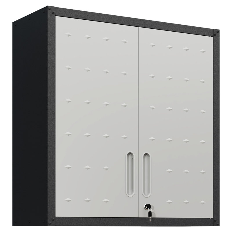 Metal Wall Cabinet With Lock And Adjustable Shelf For Efficient Office, Garage, Warehouse Tool Locking Door