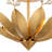13 inches Mikesh Semi Flushmount in Antique Gold Leaf with Clear Crytal