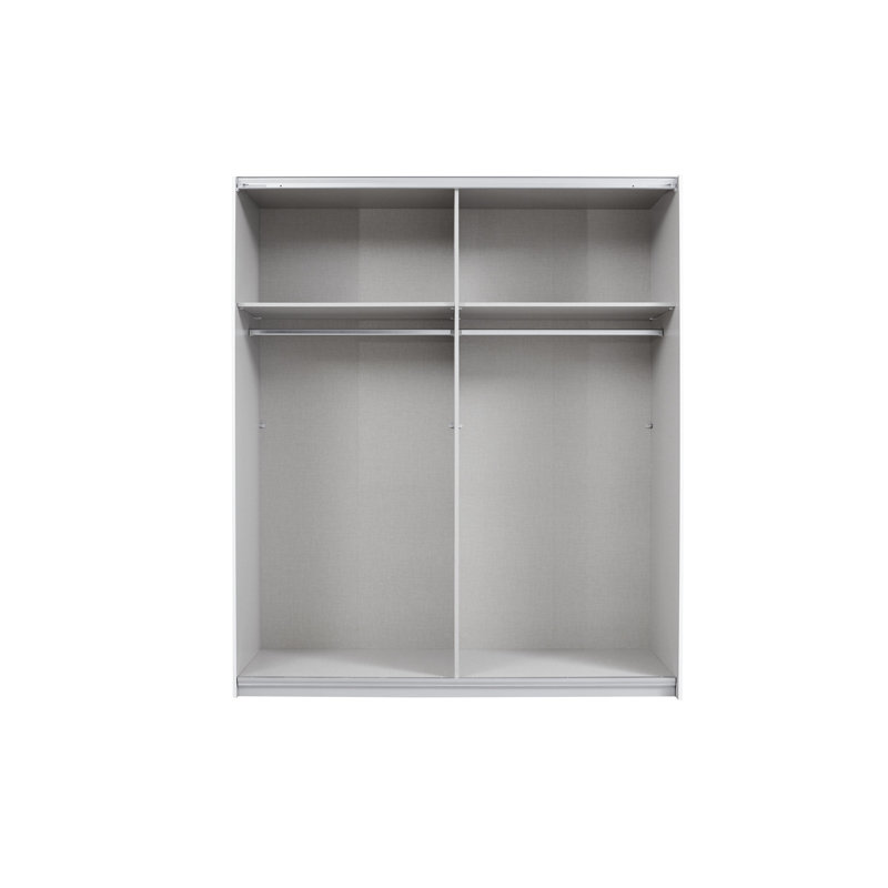 Gandra 2 Sliding Door Wardrobe 181 cm Alpinwhite/Oak Sonoma Mirror INCL. Delivery and Assembly