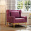 Fauteuil moderne en velours, idéal pour la lecture et la détente, parfait pour le salon ou la chambre.-530484022