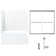 60" W x 72" H Frameless Rectangle Sliding Tub & Shower Kit with Towel Bar and Base Included