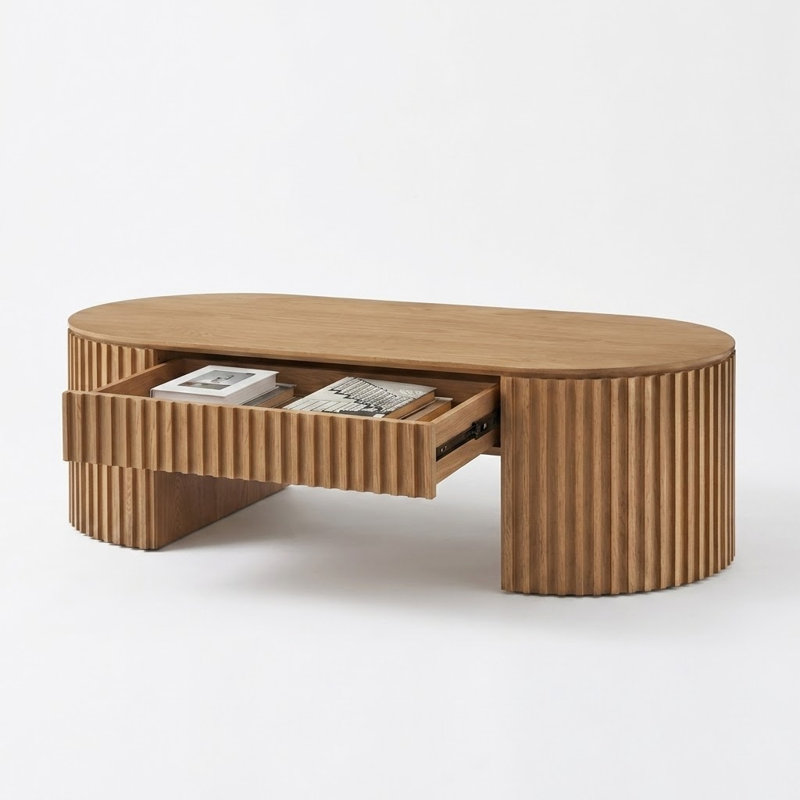 Table basse Mid Century, Chêne