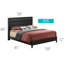 Lit double transitionnel noir avec rangement-374519584