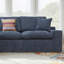Canapé modulaire en L en chenille Boneless-1435157146