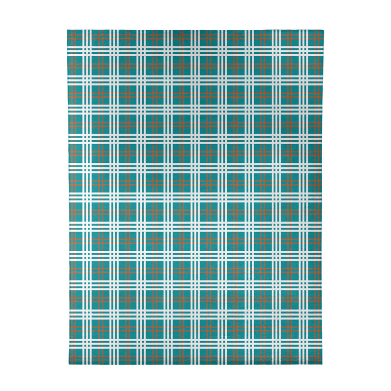 Tapis à carreaux bleu, Rectangle 8 pi x 10 pi