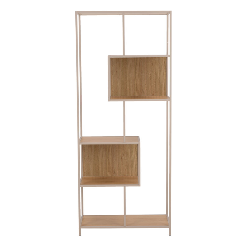 Rueger 77 cm W Steel Bookcase, 185 cm H x 77 cm W x 35 cm D x, Brown