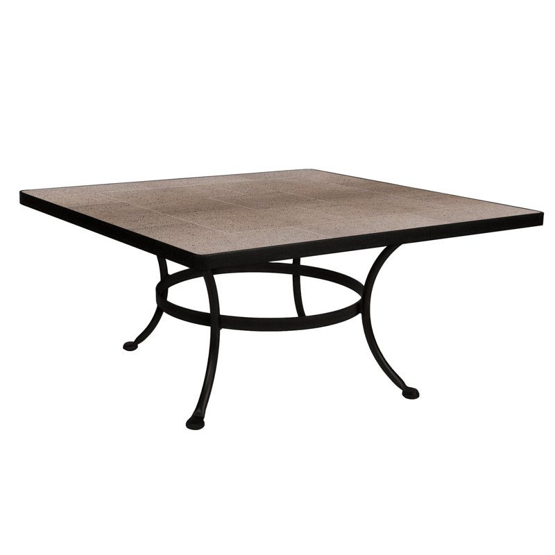Outdoor Square Coffee Table, Canyon Taupe, Carbon Black