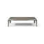 Table basse 57 po en bois gris et argenté et acier inoxydable