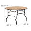 Wofford Round Wooden Folding Event Table-7165791