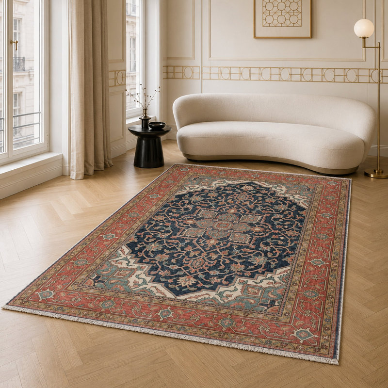 Vintage Look Cotton and Chenille Flatweave Area Rug, 200 x 300 cm