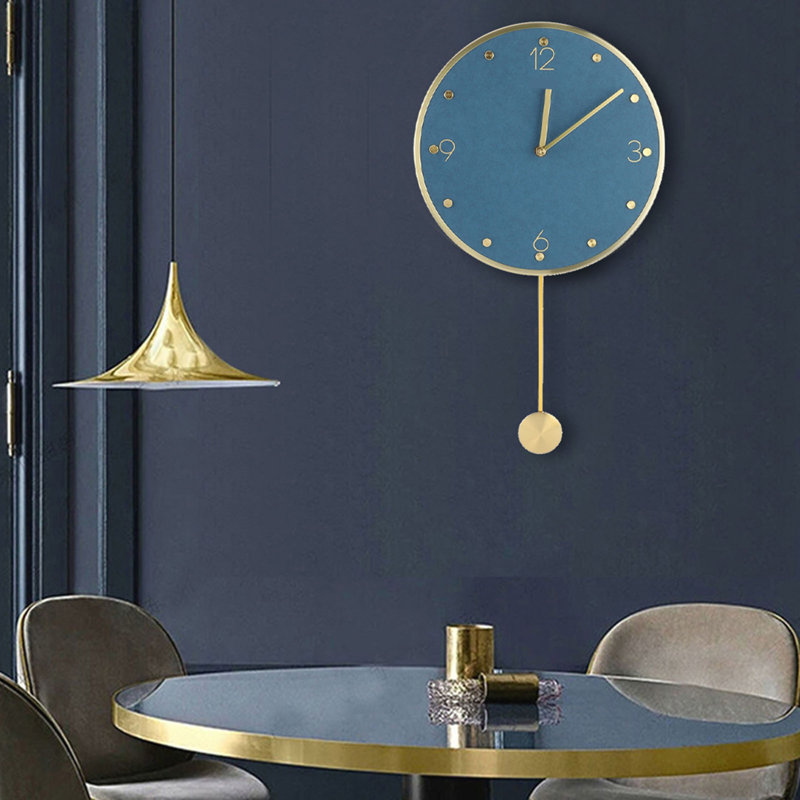 Simple Swing Clock with Pendulum Wall Decor for Home Office Decoration