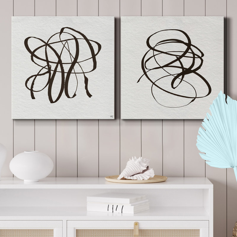 «Winding Road I», ensemble de 2 reproductions d'art sur toile tendue, H 10 po x l 10 po x P 1,25 po