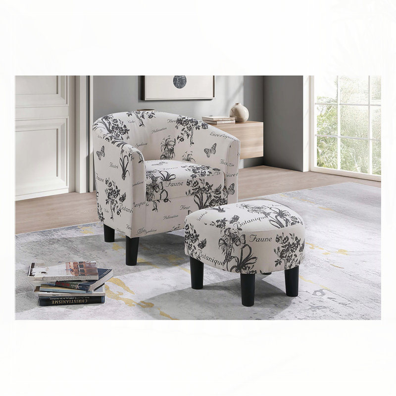 Chaise d'appoint et repose-pieds