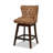 Broncho Swivel Upholstered Counter Stool with Solid Wood Frame-1073579314
