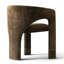 Chaises d'appoint modernes rembourrées en tonneau, fauteuils de salon sculpturaux pour le salon-695489907