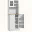 Garde-manger avec support pour micro-ondes et 8 tablettes de porte