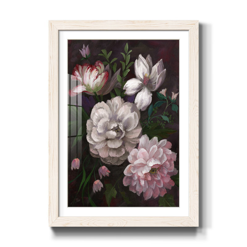 Venezia Bouquet - reproduction de photo encadrée sur papier, H 37,5 po x l 27,5 po x P 1,5 po, Blanc