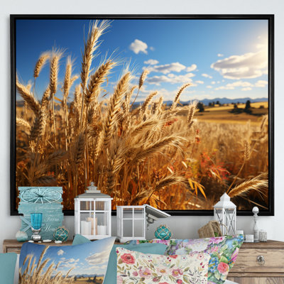 Golden Harvest Meadow Horizon IV - Art mural prairie