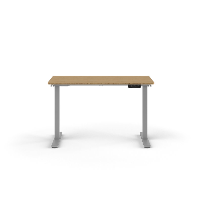 eFloat Standing Desk, 46" W x 23" D, Bamboo
