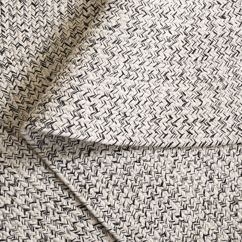Tapis d'intérieur en coton tressé à tissage plat, Ovale 5 pi x 8 pi