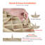 Pavés décoratifs avec piquets 4 pièces 15,5 x 15,5 po beige