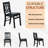 PNC-BLK-49– Plano Modern Dinner Chairs with PU Leather Seat, 3-X Back, Set of 2, Black Wood Finish-2085833573