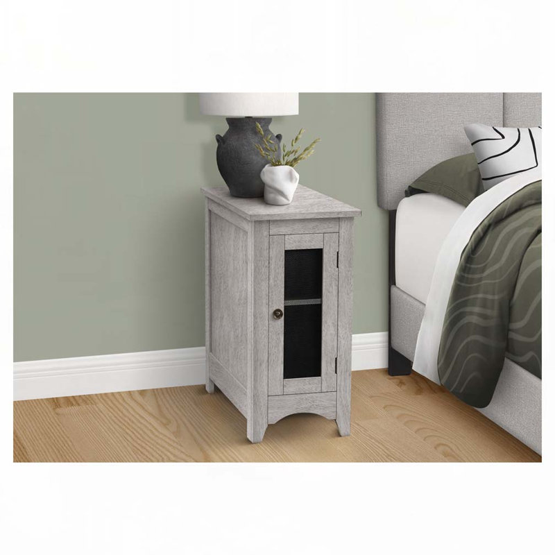 Table d'appoint avec rangement, table de bout, table d'appoint et table de chevet, Gris délavé