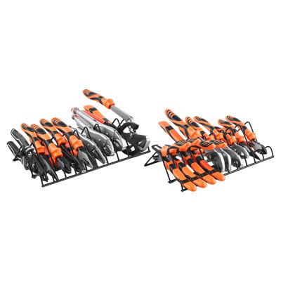 Pliers Set 20-Piece Utility Set Polished Carbon Steel Jaw Hand Tools, For DIY & Home Use, Long Nose, Locking, Diagonal, Groove Joint, Snap Ring, Slip Joint Pliers, with 2-Pack Organizer Rack