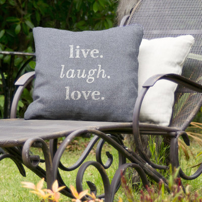 Coussin décoratif intérieur/extérieur en temps réel love love