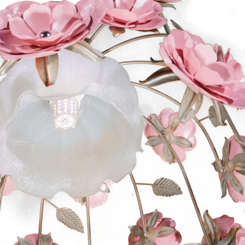 Luminaire suspendu floral simple 17,7 pouces
