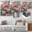 Hortensias dans un jardin de pierre - hydrangées, impression murale en métal-2076380902