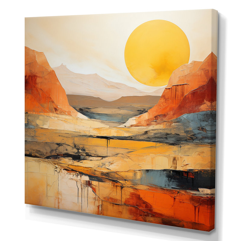 «Bold Landscape Canyon Desert VII», art sur toile Canyon, H 24 po x l 24 po, Sans cadre, Toile tendue