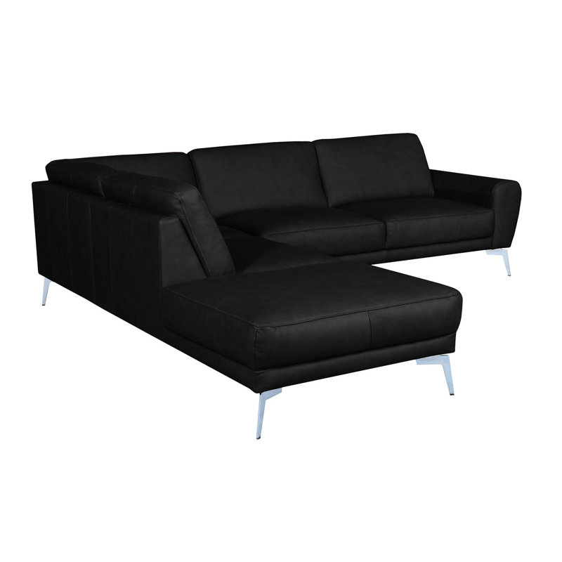 Edenilson 5 Seater Corner Sofa , Left Hand Facing, Black