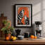 Wolves in Orange Light Graphic Art - Framed Print-1783504035-1783504029