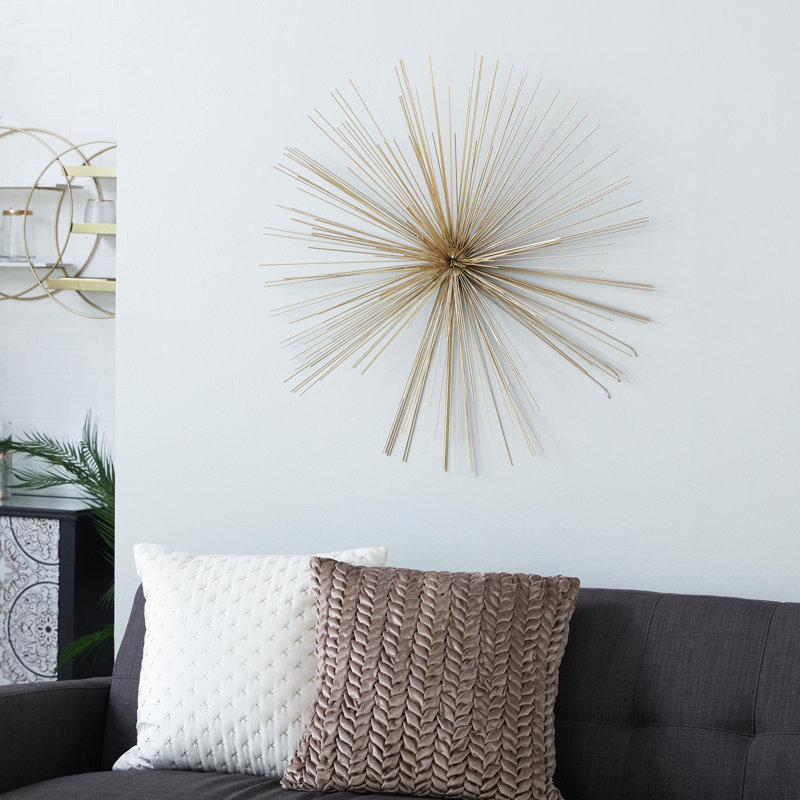 Metal Large 3D Starburst Wall Decor, Gold