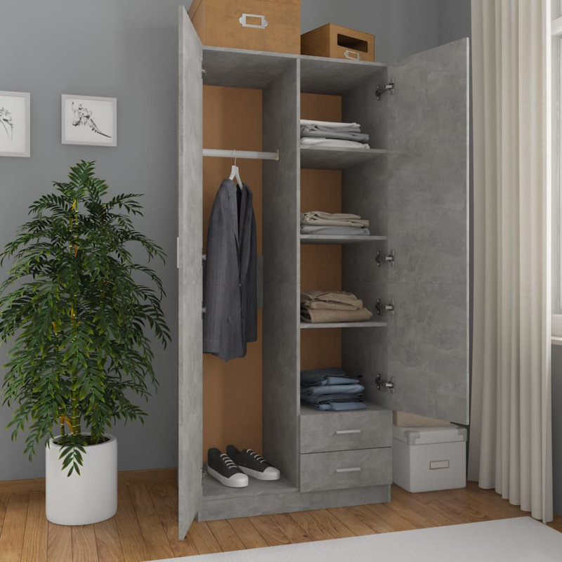 Benedetto 2 Door Manufactured Wood Wardrobe