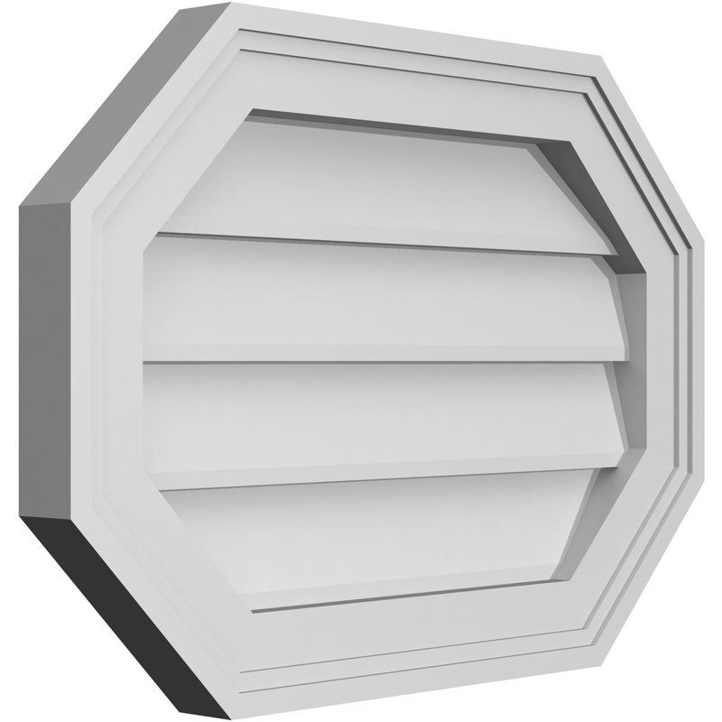 Évent horizontal gondole allongé en surface octogonal Signature, H 14 po x l 20 po x P 1,5 po