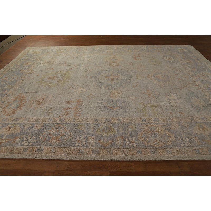 Vegetable Dye Wool Oushak Oriental Area Rug 9x12