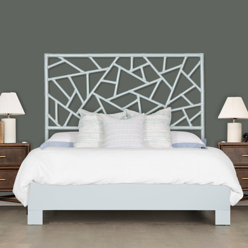 Tiffany Collection Open-Frame Headboard, Twin, Light Blue