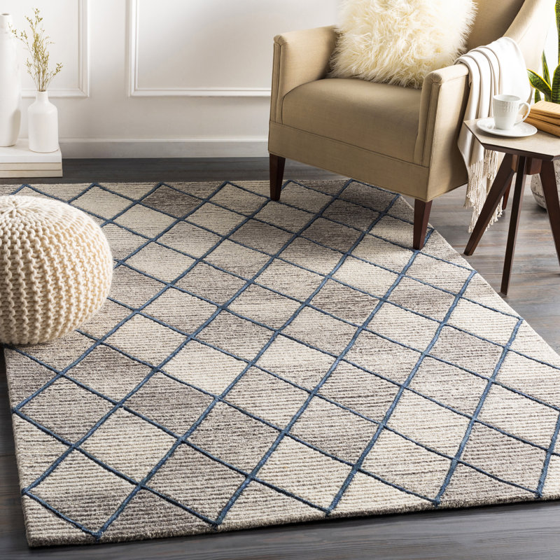 Lynden Hand Tufted Geometric Indoor Rug, Rectangle 5' x 7'6"