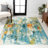 Lasley Contemporary POP Modern Abstract Waterfall Blue/Cream Rug-564992675