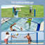 Filet de badminton de 10 pi de largeur, filet de volleyball réglable en hauteur, filet de pickleball pliable pour tennis junior, enfants, terrain intérieur et extérieur