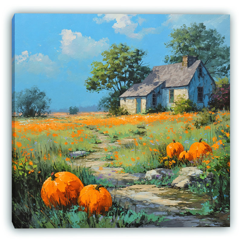 «Cottage» par Blooming Field, art mural sur toile tendue, H 20 po x l 20 po