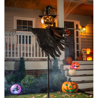 Halloween Solar Scarecrow Jack Garden Stake