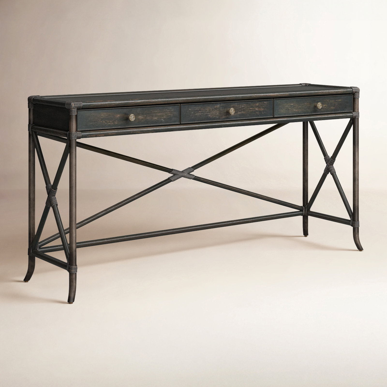 Bellmont 74" Console Table, Black Sand