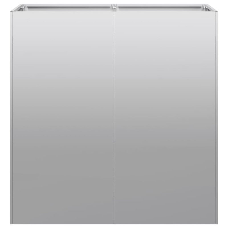 Metal Planter Box, 31.50" H x 31.50" W x 15.75" D, Gray