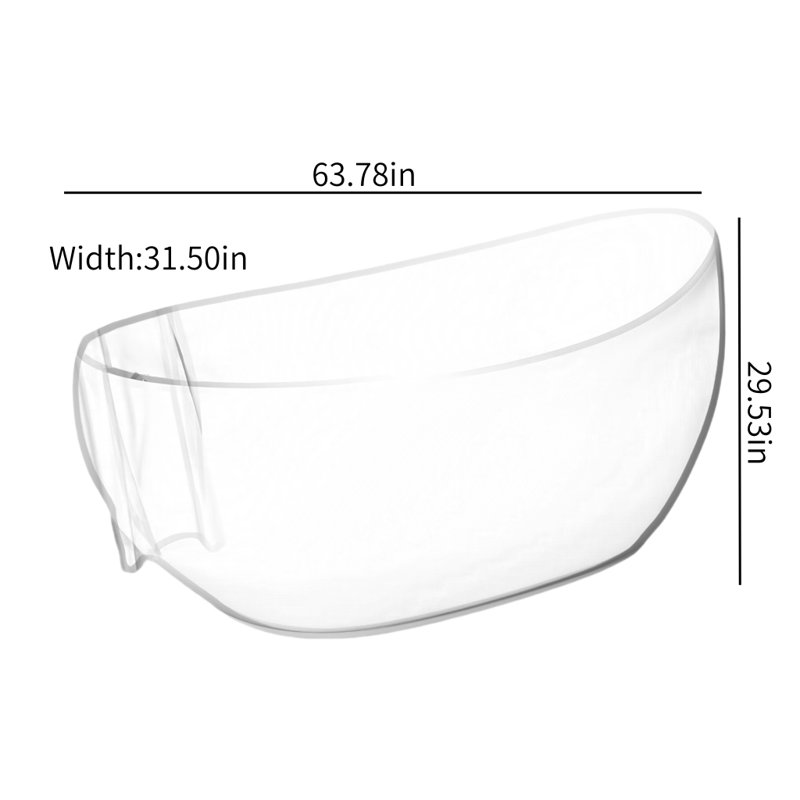 Modern Simple Acrylic Bathtub, Black/White
