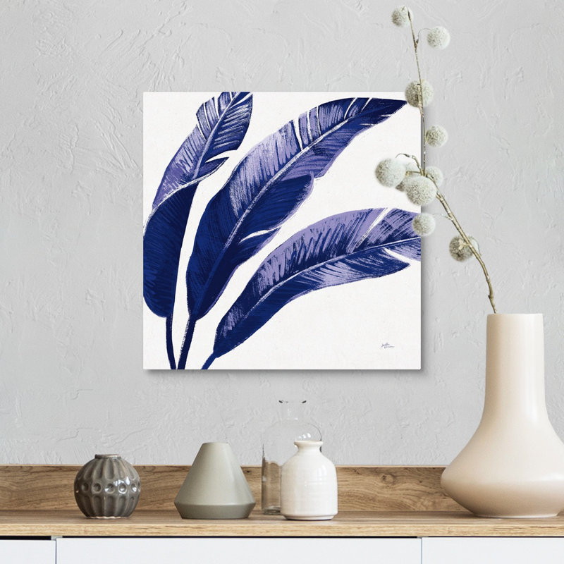 Welcome to Paradise - Indigo, Toile tendue, H 12 po x l 12 po x P 1,25 po