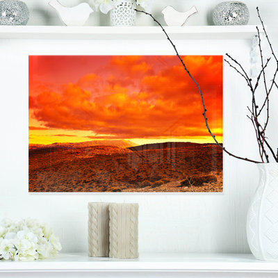 Reproduction de photo sur toile tendue, "rouge crépuscule" au désert