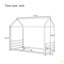 Structure de lit simple en métal de style Montessori, lit en forme de maison avec garde-corps pour enfants et tout-petits, assemblage facile, sans lattes-423932773-423932794